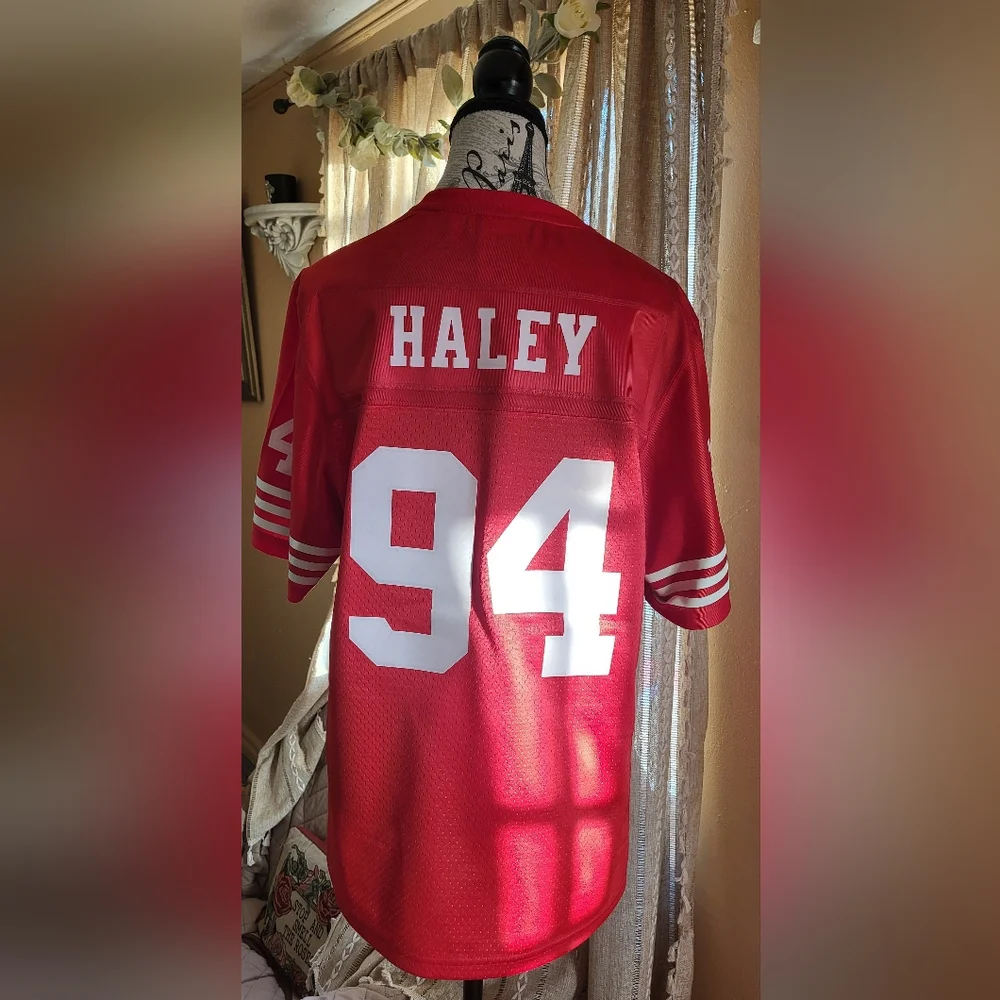 NFL Vintage Red Jersey with Blue Logo - Picture 2 of 5